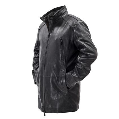 Кожаная мужская куртка Aston black (арт 4079)